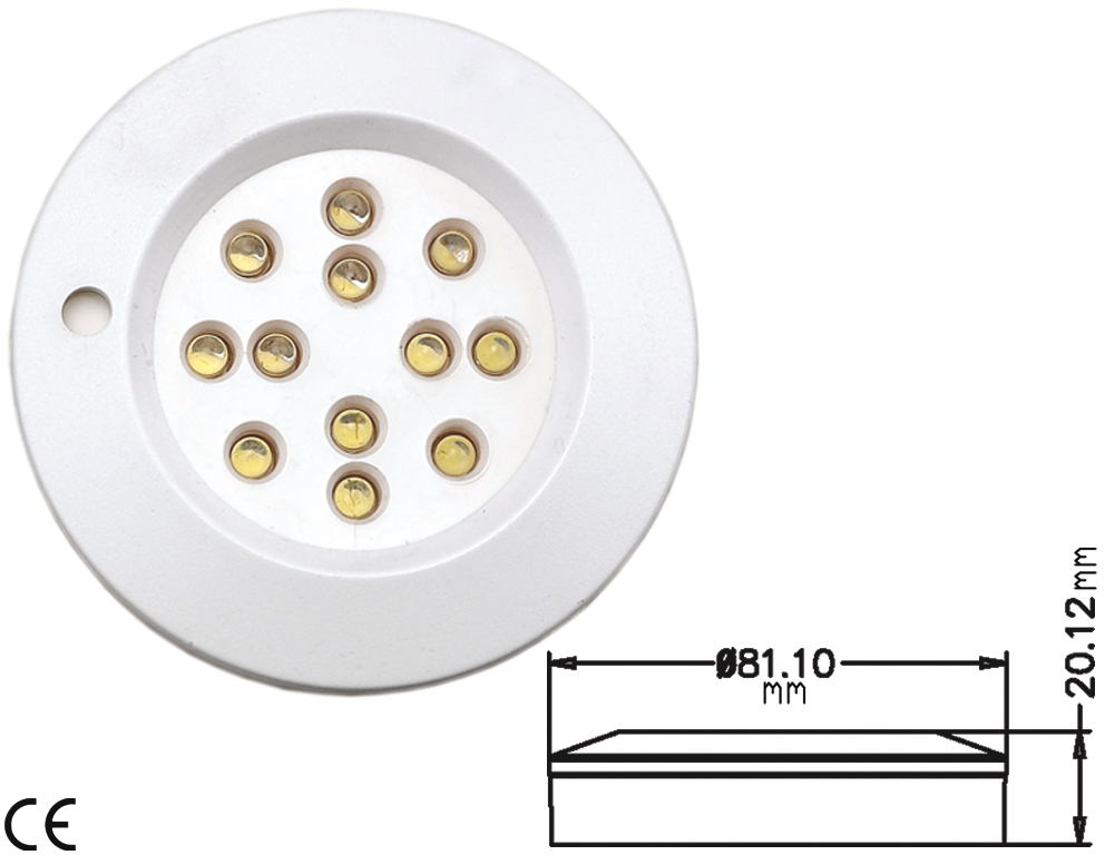 LED Plafonjera 12 x 0,9W