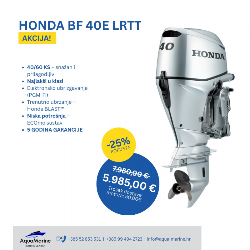 HONDA BF 40E LRTT - PROMO CIJENA